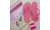 Cabedal Daisy, Banhado, Rebite, Branco Opal/Rosa Claro