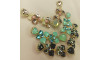 Cabedal Elisa, Banhado, Rebite, Menta/Azul Tiffany