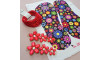 Lonita Floral com Cabedal Primavera Vermelho