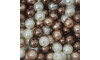 Pérola ABS, 10mm, Misturado Marrom/Marrom Escuro/Creme