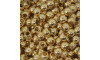 Pérola ABS, 08mm, com Furo de 3.5mm, Dourado Metalizado