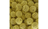Pérola Craquelada Amora, 12mm, Dourado Metalizado
