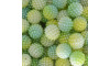 Pérola Craquelada Amora, 12mm, Mesclado Verde/Amarelo/Branco