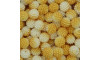Pérola Craquelada Amora, 10mm, Mesclado Dourado/Branco