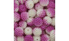 Pérola Craquelada Amora, 12mm, Mesclado Rosa Pink/Branco