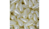 Gota de Pérola ABS, Furo Passante, 09mm x 17mm, Creme
