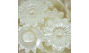 Flor ABS, 33mm, Branco