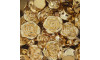 Flor ABS, 18mm, Dourado Metalizado