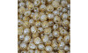 Flor ABS, 08mm, Creme/Dourado