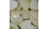 Coração Craquelado ABS, 24mm, Creme