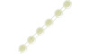 Corrente de Pérola, Meia Pérola 08mm, Creme