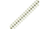 Aljofre de Pérola, Fileiras Pérola e Strass 14mm, Creme