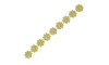 Aljofre de ABS Metalizado, Florzinha 17mm, Dourado/Cristal