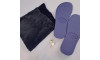 Kit Pantufa Slide Laço, Marinho