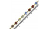Fio de Strass, SS12, Ouro, Strass Colorido