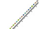 Fio de Strass, SS12, Ouro, Strass Colorido Claro