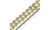 Fio de Strass, SS18, Duplo, Ouro, Strass Cristal
