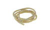Tubo de Strass, 06mm, Amarelo/Cobre/Cristal