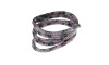 Tubo de Strass, 06mm, Cristal/Preto/Rosa