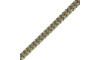 Tubo de Strass Meia Cana, 06mm, Cristal/Dourado