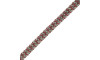 Tubo de Strass Meia Cana, 06mm, Cristal/Rosa