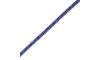 Tubo de Strass Meia Cana, 06mm, Azul/Cristal