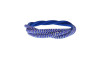 Tubo de Strass Meia Cana, 06mm, Azul/Cristal