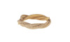 Tubo de Strass Meia Cana, 06mm, Rose Gold