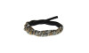 Tubo de Strass Meia Cana, 06mm, Marrom/Grafite