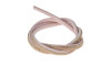 Tubo de Strass Meia Cana, 08mm, Rosa Claro