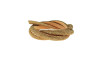 Tubo de Strass Meia Cana, 10mm, Marrom Ouro