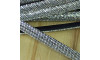 Tubo de Strass Meia Cana, 12mm, Preto/Cristal