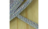 Tubo de Strass Meia Cana, 12mm, Preto/Furtacor