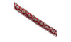 Tubo de Strass Meia Cana, 10mm, Vermelho/Cristal
