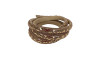 Tubo de Strass Meia Cana, 10mm, Rose Gold/Dourado
