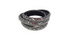 Tubo de Strass Meia Cana, 10mm, Preto/Cristal