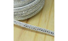 Tubo de Strass Meia Cana, 06mm, Quadradinhos e Losangos, Branco/Cristal