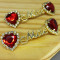 Cabedal Mãe, Coração com Strass, Banhado, Rebite